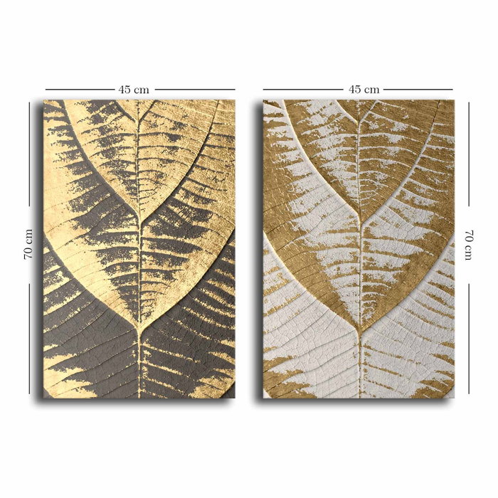 Wallity Conjunto de 2 Lienzos Decorativos Multicolor 45 x 70 cm